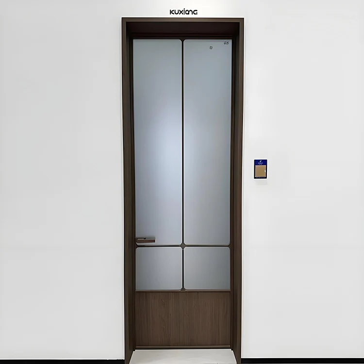 Glazen deur met aluminium frame
